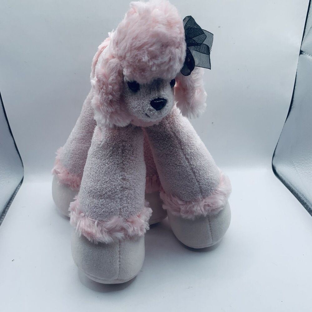 Bestever Funny Feet Pink Poodle Dog Stuffed Animal Plush Toy 10 “